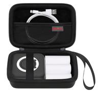 Elonbo Maletas compatibles con la Impresora de Bolsillo Mini Pegatina inalámbrica huijutchen/cabaro, Bolso de Viaje de la Impresora de Fotos de recibo portátil Inteligente Bluetooth, Negro