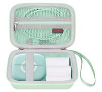 Elonbo Maletas compatibles con la Impresora de Bolsillo Mini Pegatina inalámbrica huijutchen/cabaro, Bolso de Viaje de la Impresora de Fotos de recibo portátil Inteligente Bluetooth, Verde