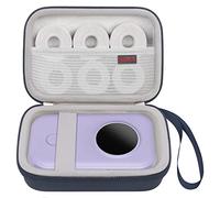 Elonbo Máquina de producción de Etiquetas D30 / Paquete de Viaje de la Impresora portátil de Etiquetas Bluetooth D35, Estante de Almacenamiento de Etiquetas, Azul Oscuro