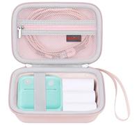 Elonbo Mini Shot 2 Retro 4Pass Dos en uno con Maleta de Cámara Digital, Bolsa de Viaje de Impresora fotográfica portátil, Estante de Almacenamiento de Cámara Impresa, Rosa