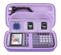 Elonbo Texas Instruments TI-84 Plus CE/TI-84 Plus/TI-83 Plus CE/Casio fx-9750GII Maleta de Calculadora gráfica de Color, Bolsillo Extra de Malla para Cables de Carga, manuales,