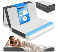 ELONEO Colchón Plegable 2 Personas, Colchón de Espuma Premium Visco, 160x200 cm, Grosor: 15 cm, Cama de Viaje para Niño y Adulto, Cama Supletoria para Adulto y Niño, Funda Lavable