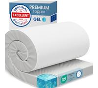 ELONEO Gel Topper 80x200cm, cubrecolchón de Espuma viscoelástica con Gel de 8 cm de Altura, Funda Transpirable de Malla 3D, cómodo cubrecolchón con Fundas en Las Esquinas