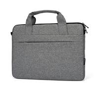 Elonglin Sacoche pour Ordinateur Portable Sac à Bandoulière Sac à Main Housse pour Ordinateur Porte-Documents Sac d'Affaires Voyage, gris, 15.6"