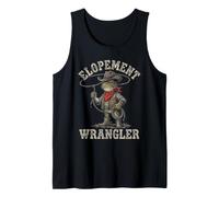 Elopement Wrangler Meme Frog Planificador de Boda Cowboy Camiseta sin Mangas