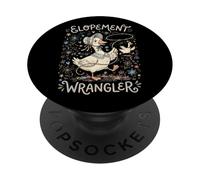 Elopement Wrangler - Planificador de Boda para Mujer, diseño de Ganso PopSockets PopGrip Adhesivo