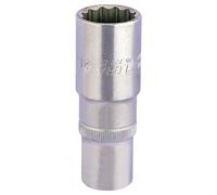 Elora 1/2"D 21Mm Profundo Bi Hexágono Enchufe Cromado Anillo Estriado 25135