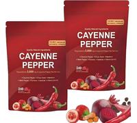 Elorita Cayenne Pepper Softgels, 12-in-1 Capsaicin Supplements, 3000mg per Serving with Vitamins D3, K2 & E, Supports Healthy Circulation & Daily Energy 240 Capsules (2bag)
