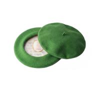 Elosegui Boina Vasca Mujer Modelo Dame 100% Lana Merino con Forro Color Verde. Talla única