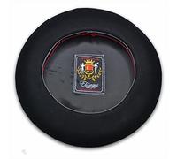 Elosegui Boina Vasca Superlujo con badana 100% Lana Merino Impermeabilizada (14, 59, Negro)