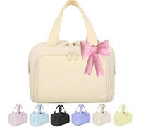 Elouva Toiletry Bag A 4-In-1 Travel Organizer, Elova Toiletries Bag, Convely Toiletry Bags, Large Capacity Wide-Open Travel Cosmetic Bags,Waterproof Dry & Wet Separation, Machine Washable (Yellow)