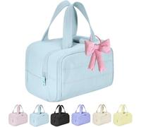 Elouva Toiletry Bag A 4-In-1 Travel Organizer, Elova Toiletries Bag, Convely Toiletry Bags, Large Capacity Wide-Open Travel Cosmetic Bags,Waterproof Dry & Wet Separation, Machine Washable (Blue)