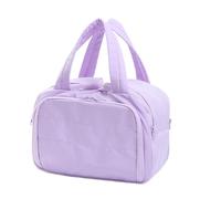 Elouva Toiletry Bag, Elouva Large Capacity Travel Cosmetic Bag for Women, 4-in-1 Multifunctional Lightweight Makeup Bags with Handle, Portable Waterproof Open Flat Organizer Bags (Purple)