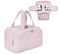 Elouva Toiletry Bag, Elouva Makeup Bag, Large Capacity Wide-Open Travel Cosmetic Bags for Women, 4-in-1 Multi-Functional Lightweight Waterproof Organizer Bags with Handle (G-1)