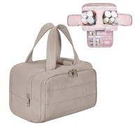 Elouva Toiletry Bag, Elouva Makeup Bag, Large Capacity Wide-Open Travel Cosmetic Bags for Women, 4-in-1 Multi-Functional Lightweight Waterproof Organizer Bags with Handle (F-1)