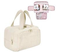 Elouva Toiletry Bag, Elouva Makeup Bag, Large Capacity Wide-Open Travel Cosmetic Bags for Women, 4-in-1 Multi-Functional Lightweight Waterproof Organizer Bags with Handle (B-1)