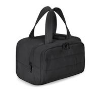 Elouva Toiletry Bag, Large Capacity Wide-Open Travel Makeup Bag, 4-in-1 Puffy Multi-Functional Cosmetic Bags for Women with Handle for Accessories, Essentials, Toiletries (Black)