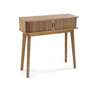 ELOY Versa Consola 2 Cajones S, Estilo Industrial, 78x80x30 cm, Madera MDF y Pino, Color Natural