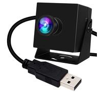 ELP 1080P 120fps USB Fish Eye Camera para Computadora, Cámara de PC de 12 MP, Cámara Web Gran Angular para Ordenador de Escritorio, Cámara de Seguridad USB Incorporada Industrial, Mini Cámara