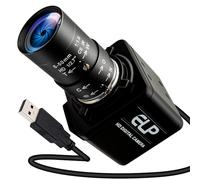 ELP 90fps Global Shutter USB Camera 1200P Golf Swungkamera mit hoher Fotodrate, 5-50mm 10x Manuelles Zoom Camera für Bildverarbeitung, Lightburn, Jetson Nano, Live Streaming