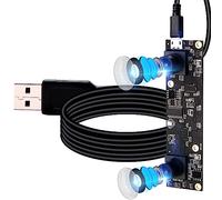 ELP AR0330 - Cámara web estéreo USB 3D de doble lente 1080P para computadora y Raspberry Pi, binocular USB 2.0, cámara de PC, mini UVC, USB, grabador láser de seguridad, portátil, quemadura de luz