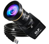 ELP Cámara con zoom USB 3.0 de alta velocidad, 720P/200fps, 1200P/120fps, USB3.0/2.0, enfoque manual, cámaras Lightburn para Windows, Linux, Mac, Pi, Fast Frame 5-50 mm, zoom 10X, AR0234, cámara web