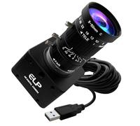 ELP Cámara USB 3.0 varifocal Ultra HD de 20 MP para ordenador Zoom manual 3840P USB3.0/2.0 Cámaras Lightburn para Windows, Linux, Mac Pi 5-50 mm, 10X enfoque variable AR2020, cámara web de alta