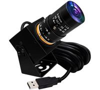 ELP Cámara USB 4K con enfoque variable 5-50 mm 10X Zoom Varifocal Camera, 2160P 30fps Zoom Manual Web, IMX317 Vari-Focus USB Web Cam Close-up USB Cámaras USB para Windows, Linux, Mac, Raspberry Pi