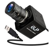 ELP Cámara USB de obturación global de 2 MP, 90 fps de alta velocidad de fotogramas, 2,8-12 mm, zoom manual de 4 aumentos, cámara industrial para procesamiento de imágenes, Lightburn, Jetson Nano