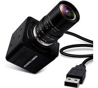 ELP Cámara web 4K, cámara USB Ultra HD IMX317 con lente de zoom de 550 mm, mini PC PC cámara compatible con 3840x2160@30fps, 2160P USB Conferencia Varifocal Webcam para WindowsLinuxRaspberry Pi