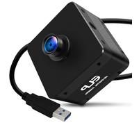 ELP Cámara web 4K USB 3.0, 2160P a 60 fps, cámara web de alta velocidad con lente de 90 grados sin distorsión, cámara de seguridad industrial tipo C, oscilación de golf UVC para Raspberry Pi Windows