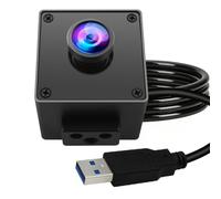 ELP Cámara web de 5 MP 60 fps con obturador global USB 3.0, gran angular de 110 grados, para computadora, mini UVC, USB3.0/2.0, cámara de alta velocidad, para láser (lente de 110 grados sin distorsión
