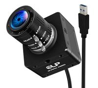 ELP Cámara web USB 3.0 de 60 fps, 4K IMX678, cámara industrial de color de poca luz, lente de enfoque manual de zoom 3X, Plug & Play para impresora 3D, robot, visión artificial, compatible con Windows