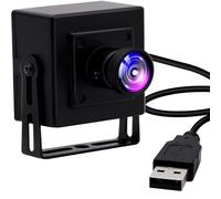 ELP Cámara web USB de 5 MP, lente de 170 grados, cámara USB de gran angular para industrial, cámara web Aptina MI5100 OTG para Android Linux Windows