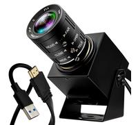 ELP Cámara USB HDMI 4K de 60 fps, lente de zoom 3x, primer plano, USB 3.0, salida simultánea