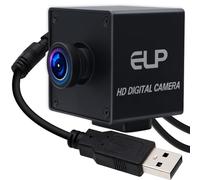 ELP Global Shutter - Cámara web USB gran angular para computadora, 1080P, 90 fps, cámara de grabación de luz para grabador láser USB 2.0, cámara de seguridad de marco alto para Raspberry Pi (lente de