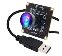ELP Módulo de cámara de ojo de pez USB de 1080P 120 fps para computadora, cámara de PC de 12 MP, cámara web gran angular para computadora de escritorio, cámara de seguridad USB integrada industrial