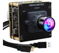 ELP Módulo de cámara HDMI 4K 60fps USB3.0 H.264 gran angular de alta velocidad UVC Lightburn cámaras para computadora de baja iluminación salida simultánea Webcam M12 100° cámara web para Windows