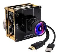 ELP Módulo de cámara HDMI USB, salida simultánea, cámara de streaming para PC, zoom digital de 2 aumentos, 120 grados, lente sin distorsión, cámara para ordenador portátil Jetson Nano Laptop en línea