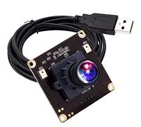 ELP Módulo de cámara USB 4K con micrófono para computadora, cámara industrial Lightburn de 8 MP IMX317 - 100 lentes sin distorsión