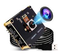 ELP Módulo de cámara USB de 48 MP con enfoque automático rápido, gran angular, sin distorsión, lente de 70 grados, cámara webcam UVC USB2.0 cámara industrial para ordenador, portátil, PC, Windows