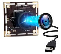 ELP Módulo de cámara USB de 60 fps con ojo de pez de 170° lente gran angular de alta velocidad 720P Aptina AR0144 cámara web Plug and Play para aplicaciones industriales Jetson Nano Laptop Raspberry