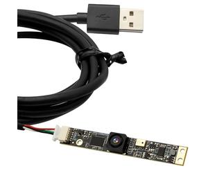 ELP Módulo de cámara USB de 8 MP con micrófono, cámara de PC 4K para computadora, cámara de combustión de luz 2448P para grabador láser, mini tira de cámara web, cámara CCTV, cámara de seguridad USB