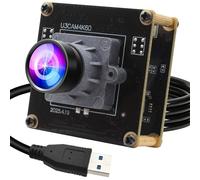 ELP Módulo de cámara USB de alta velocidad 4K 60FPS para computadora, mini UVC 2160P USB3.0/2.0, cámaras Lightburn para Windows, Linux, Mac, Pi, gran angular de 100° (H) IMX678 para PC, portátil