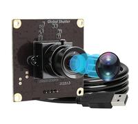 ELP Módulo de cámara USB Global Shutter 90 fps, cámara de alta velocidad 1200P, lente gran angular sin distorsión, cámara web industrial, compatible con Windows, Linux, MacOS, Android y Raspberry Pi