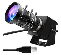 ELP Starvis 0.0001Lux - Cámara web con zoom manual USB de 5-50 mm, 10X varifocal H.264, cámara web de poca luz para computadora UVC USB2.0, cámara web HDR 100dB de alta velocidad 1080P @30 fps, cámara