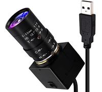 ELP Webcam 8 MP, cámara web HD 5-50 mm, lente de enfoque variable manual, sensor IMX179, zoom HD 2448P, cámara compatible con Mac/Windows/Linux/Android USB8MP02G-SFV (5-50)