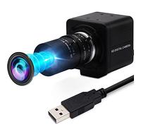 ELP Webcam - Cámara web de 2 megapíxeles, 5-50 mm, zoom variable manual, cámara HD, compatible con Mac/Windows/Linux/Android, UVC, enfoque ajustable, cámara web (sensor 1080P OV4689)