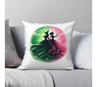 Elphaba & Glinda Wicked Defying Gravity - Funda de almohada cuadrada de poliéster y lino, terciopelo, con cremallera, decorativa, para sofá, 45,7 cm