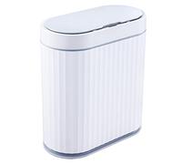 ELPHECO Bote de basura para baño - Cubo de basura con sensor impermeable de 2.5 galones, cubo de basura con sensor de movimiento de 10 litros, papelera delgada para baños estrechos